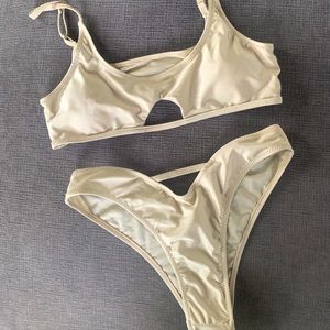 Metallic Cutout Bikini